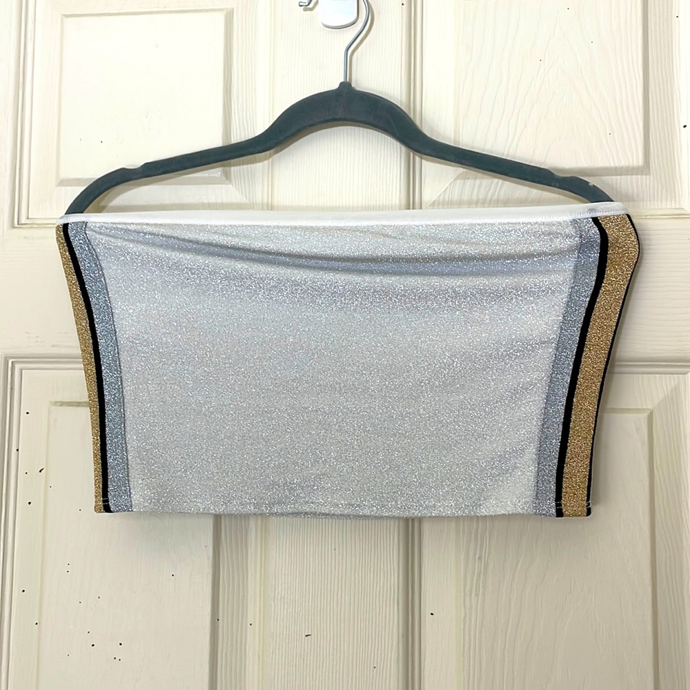 Victoria Secret PINK Silver Tube Top Size Large - Picture 5 of 10